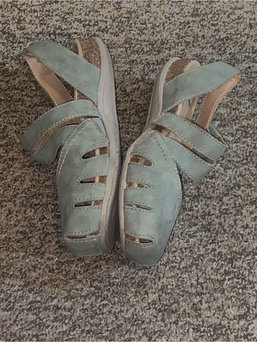 Earth Origins Sage Green Bosk Brenda Flats with Perforated Design Size 8W - Picture 13 of 16